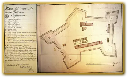 Plano completo de la Fortaleza de Santa Teresa de 1791